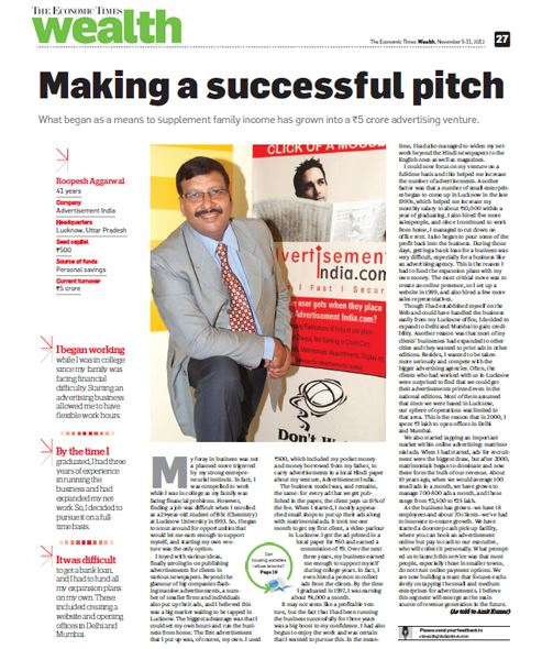 What began as a means to supplement family income has grown into a 5 crore advertising venture.